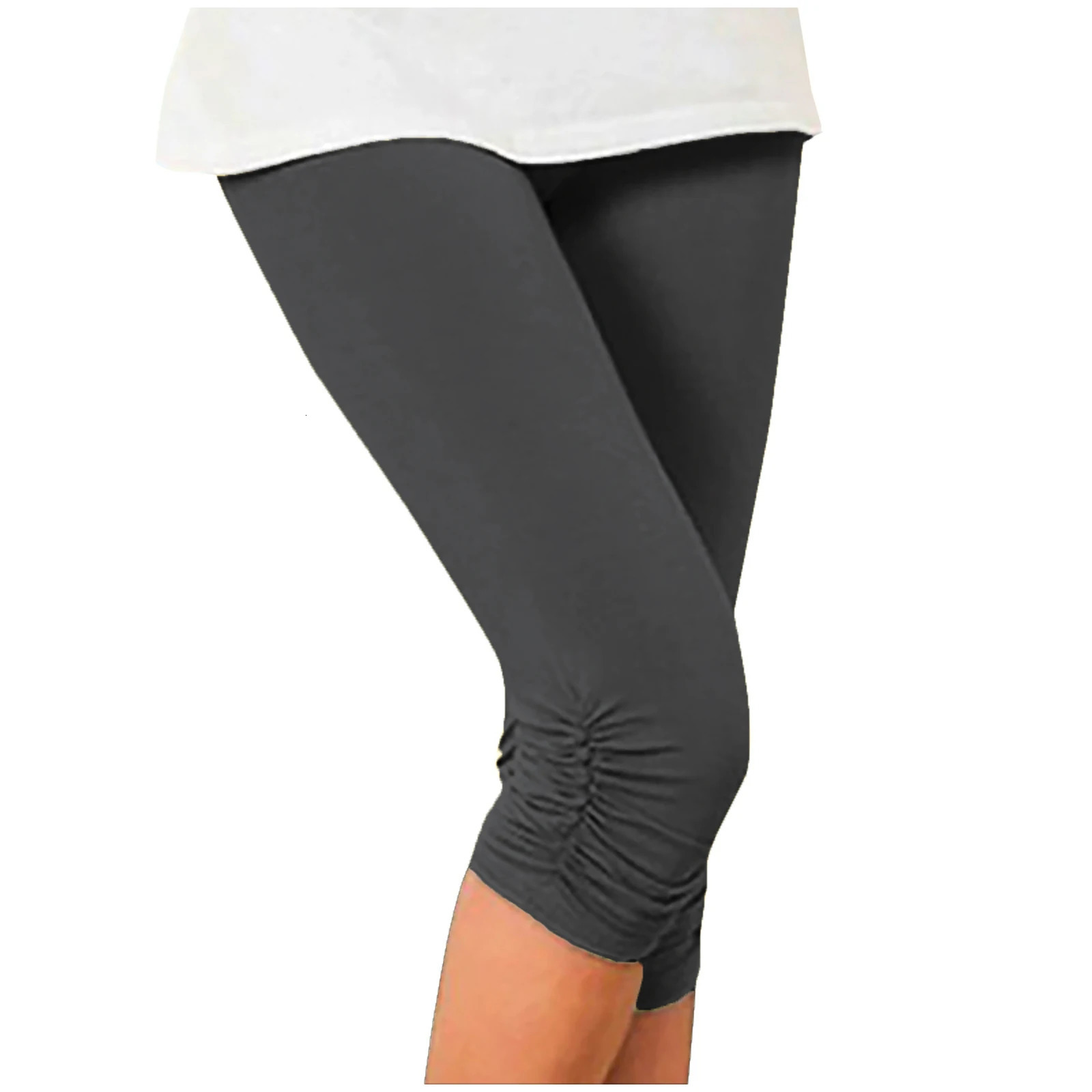 Elastic High Waist Sporty Women Clothing Skinny Pants Quick Dry 34 Sports Leggings Short Trousers Casual Solid Summer 250725