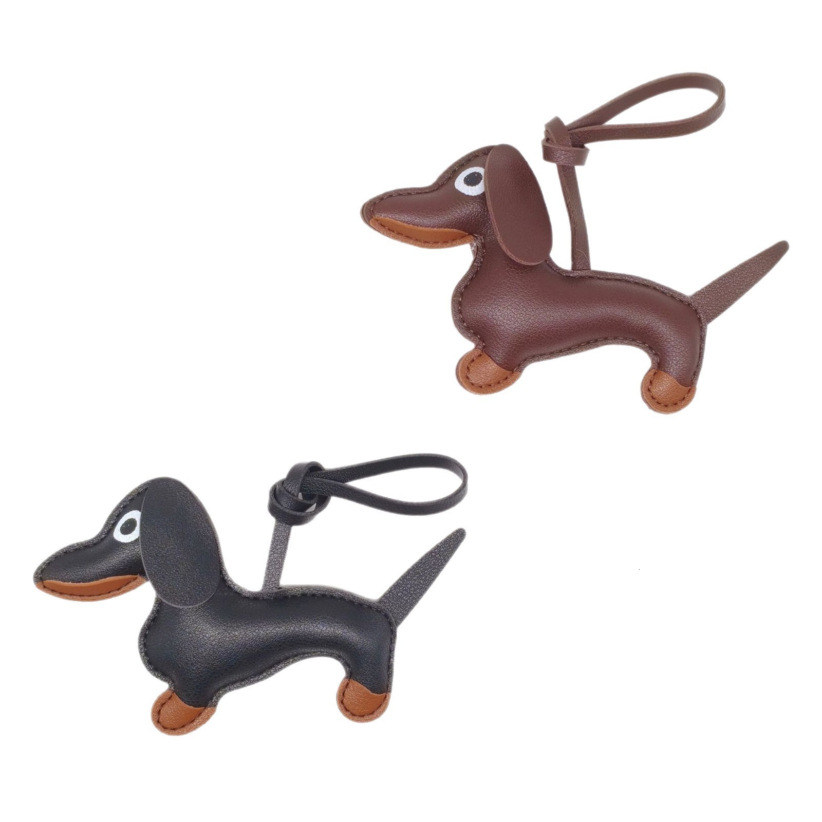 Dachshund Puppy Bag Pendant Decoration Ins Blogger Dachshund Dog Same Style Handmade Woven Rope Leather Pendant 250726