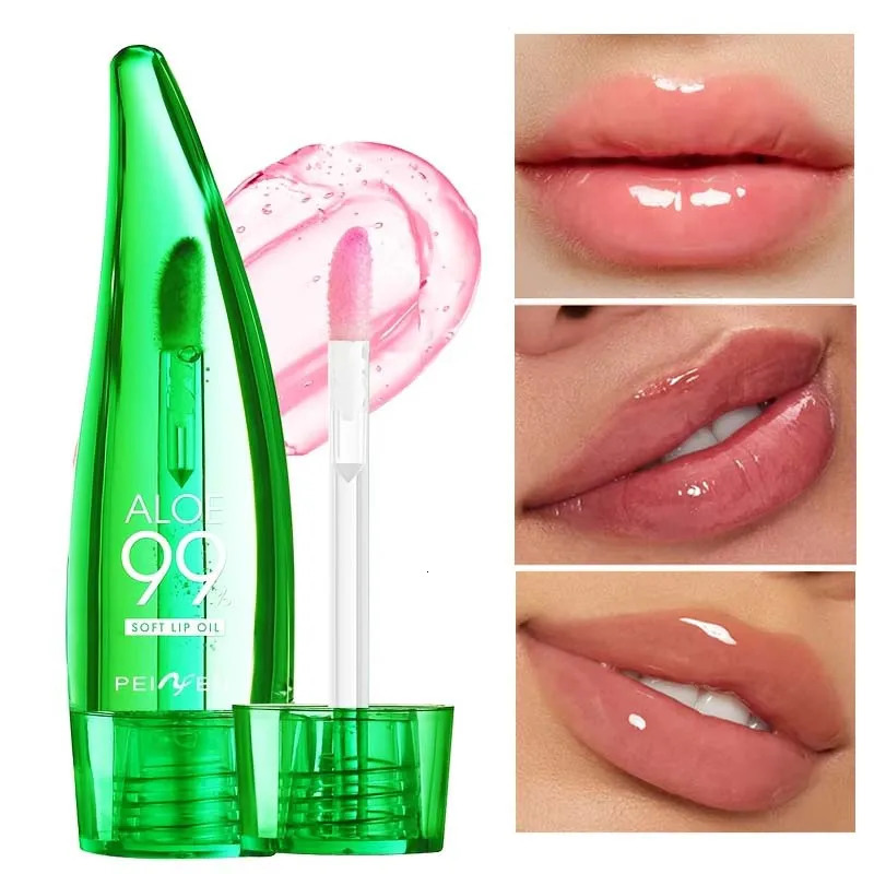 99 Aloe Vera Temperature changing Lip Balm Anti dryness Long lasting Moisturizing Transparent Liquid Care Product 250716