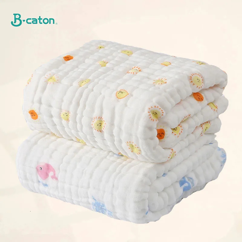 Baby Bath Towel Boys Girls 100% Cotton Children Towels Blanket For born Bathrobe 6 Layers Gauze Washcloth Infant Swaddle 250725