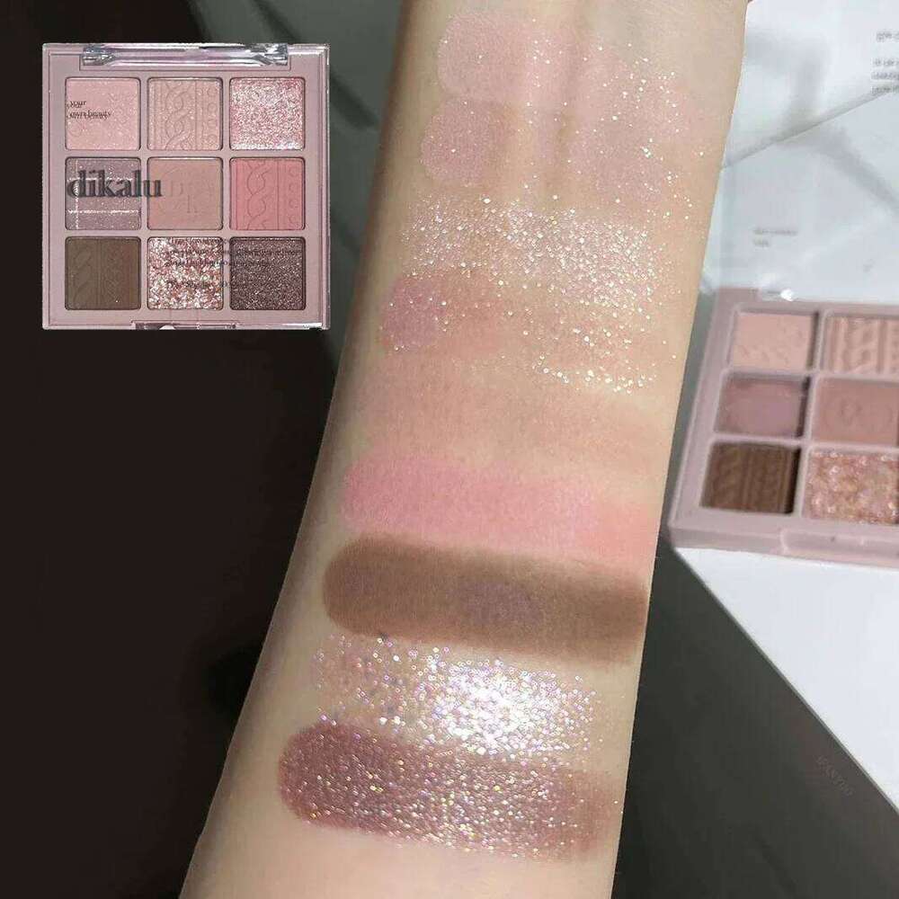 9 Color Shimmer Eye Shadow Makeup Palette Pressed Glitter Eyeshadow Professional Eyes Mineral Pigments Long-lasting Waterproof
