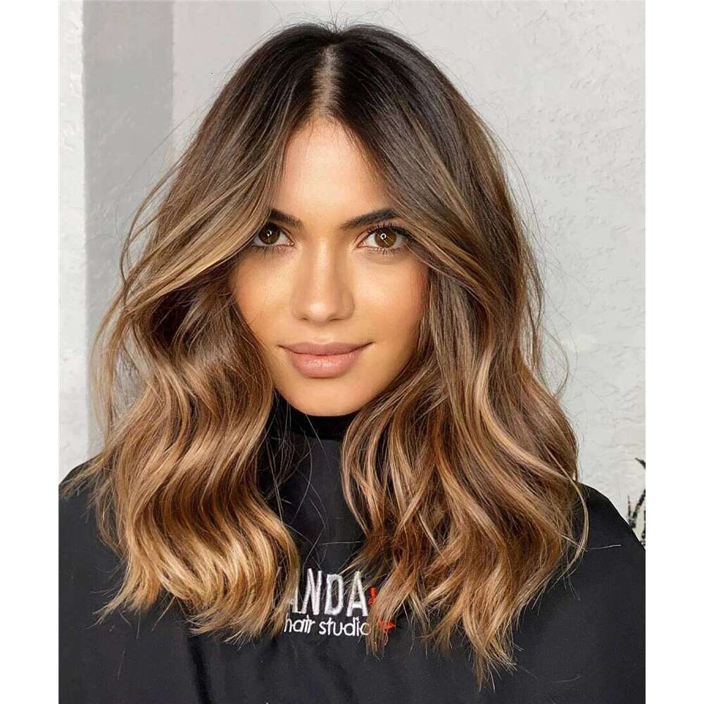 Long Curly Middle Part Synthetic Heat Resistant Fiber for Women - Daily Use Party Wig in Dark Root Gold Copper Brown