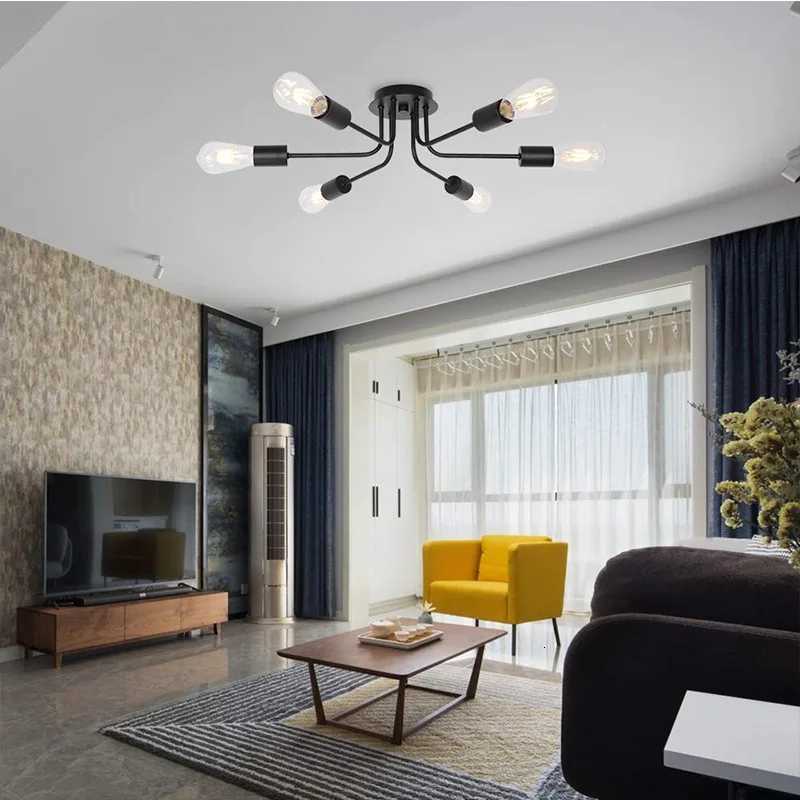 1 Modern Chandelier Sputnik Lamps Semi-Embedded Ceiling Lamp Nordic Home Decoration Lighting Fixtures for Living Room XJ250725