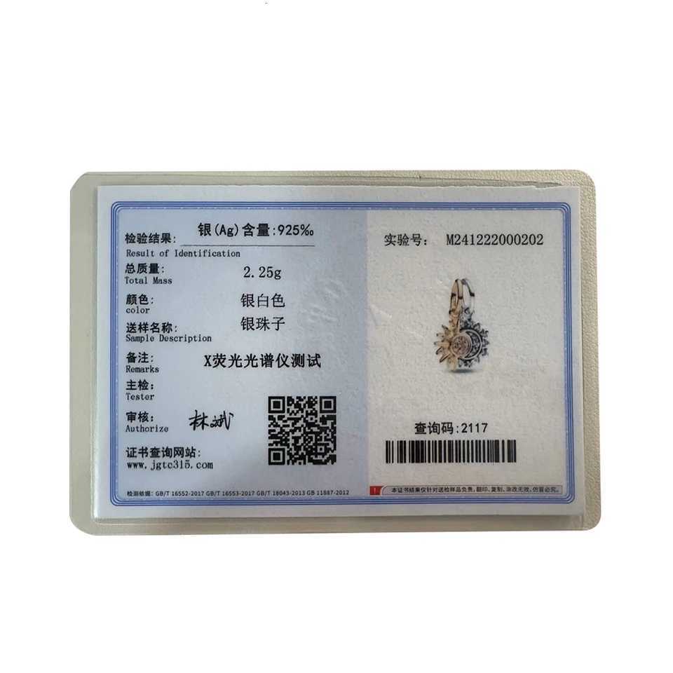 925 Sterling Silver Gold Moon Sun Split Dangle Charm Fit Original Bracelet Divine Eye DIY Necklace Jewelry Accessories XJ250726