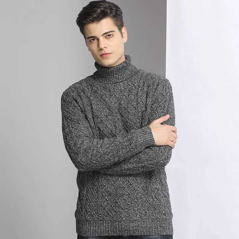 Knitwear Warm Winter Men Turtleneck Pullover Wool Liner Thick Snow High Neck Mens Sweater Pullovers Plus Size 5XL 6XL 7XL Z250725