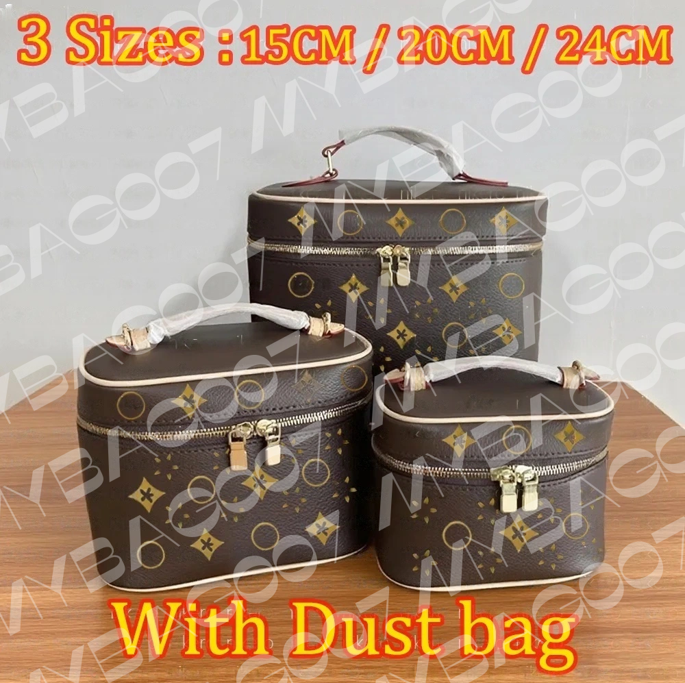 Designer Bag Makeup Bag Luxury Cosmetic bag High Quality Women's Handbag Purse Cowhide travel Storage Bag Toiletry Bag Mini Brown vanity bag designer cosmetic bag