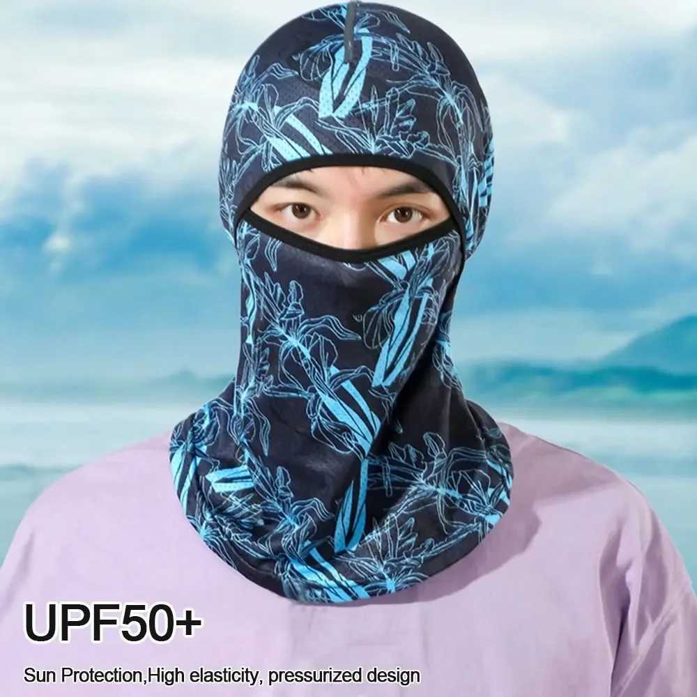 Summer Cool Balaclava Silk Cycling Full Face Cap Sun Anti-UV Protection Sports Face Cover Headwear Bike Motorcycle Mens Hat Z250725