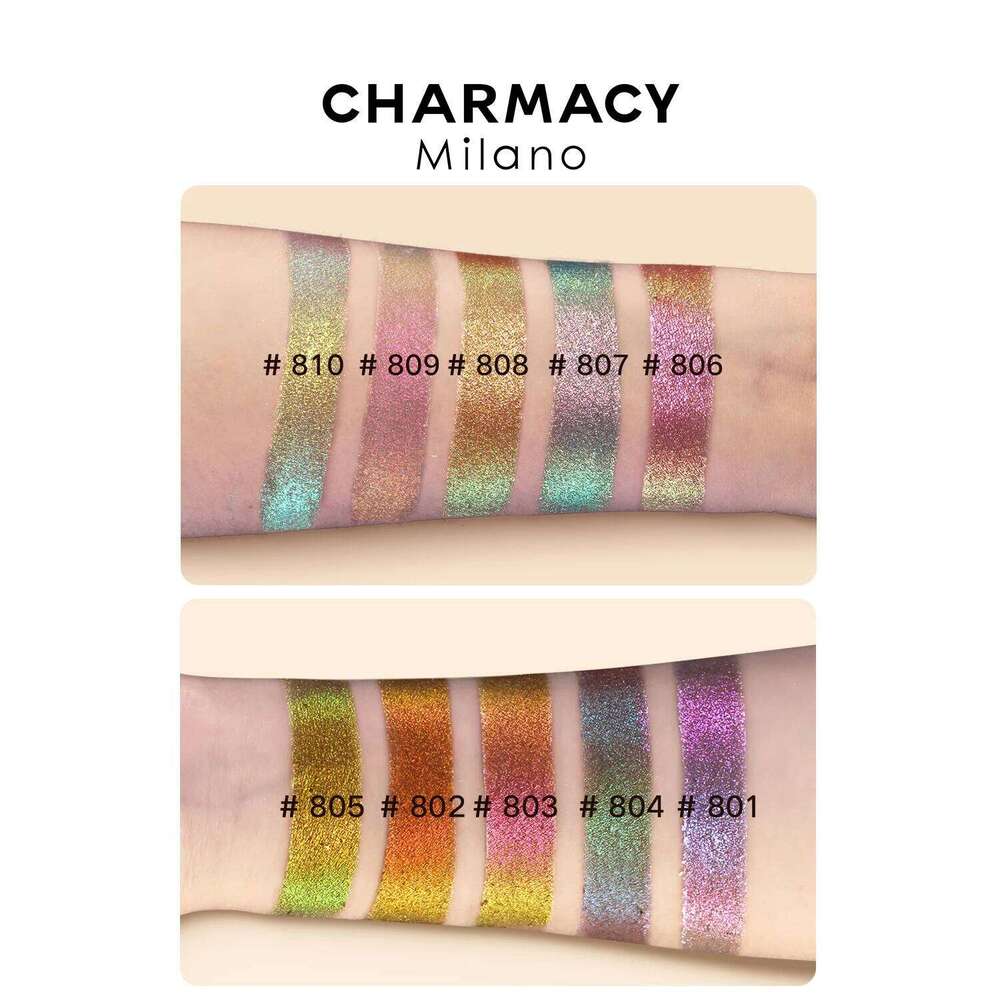 CHARY New 10 ltichrome Single Eye Shadow High Pigment Long Lasting Duo Chrome Eyeshadow Glitter Makeup For Eyes