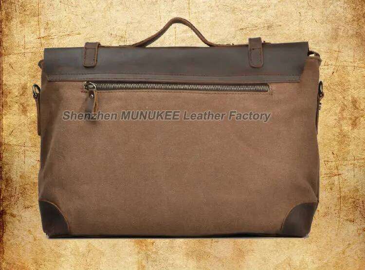 Vintage Military Canvas Messenger Shoulder Men tote Handbag Leather Briefcase Luxury Bag Crossbody Bag Sling OLOEY