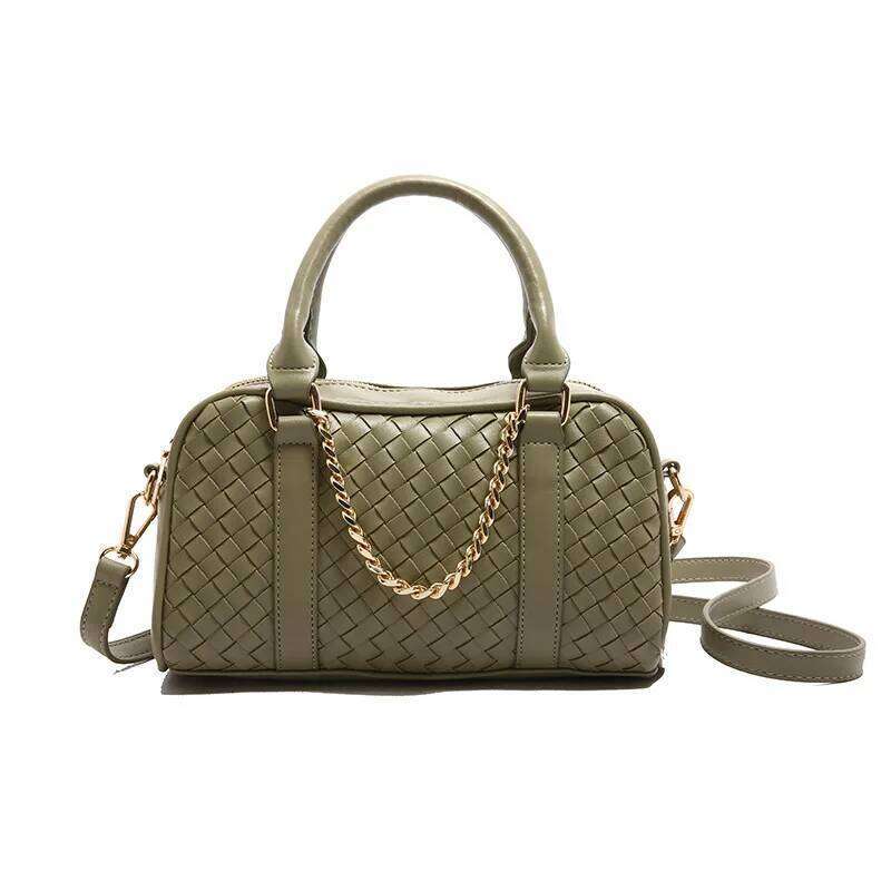 Woven Pillow Design Handheld Women PU Material Bag New Single Shoulder Crossbody Bag