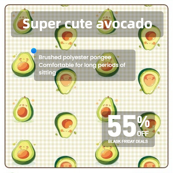Outdoor moisture-proof mat, thickened picnic mat, camping outdoor waterproof lawn tent, portable floor mat, outdoor beach canvas Super cute avocado
