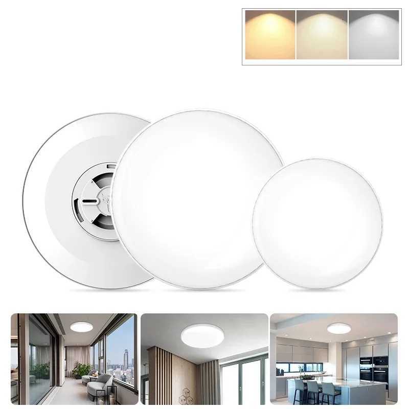220V Ultrathin LED Ceiling Lights 3-Color CCT Panel Light for Bedroom Kitchen Lighting Round Ceiling Lamp Living Room XJ250725