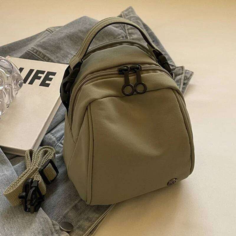 Men Women Canvas Shoulder Street Small Messenger Bag for Student Korean Haruku Unisex Crossbody Bags Phone Purses