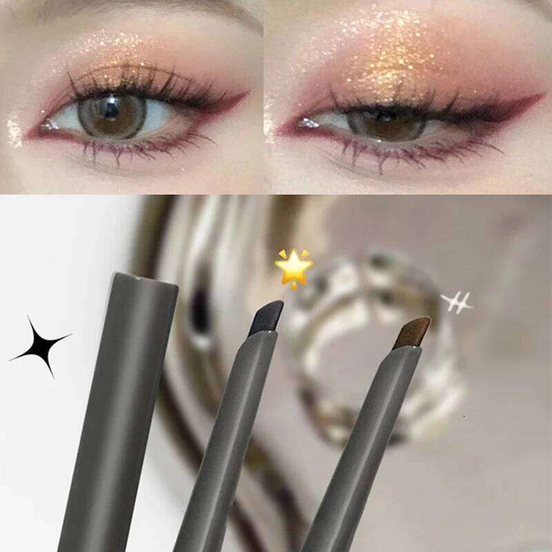 1pc Sexy Rose Eye Liner Pencil Natural Matte Wine Red Lying Silkworm Eyeliner Easy To Color Waterproof Eyes Makeup Cosmetics