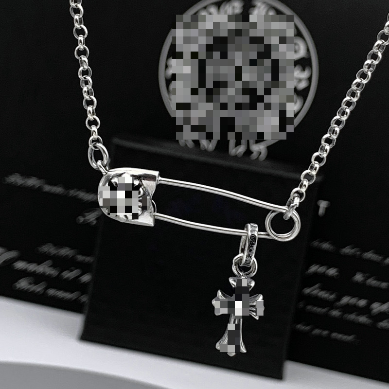 Pendant Necklaces Personalized Retro Cross Small Pin Electroplated Necklace Men and Women Couple Neck Chain Collarbone Chain