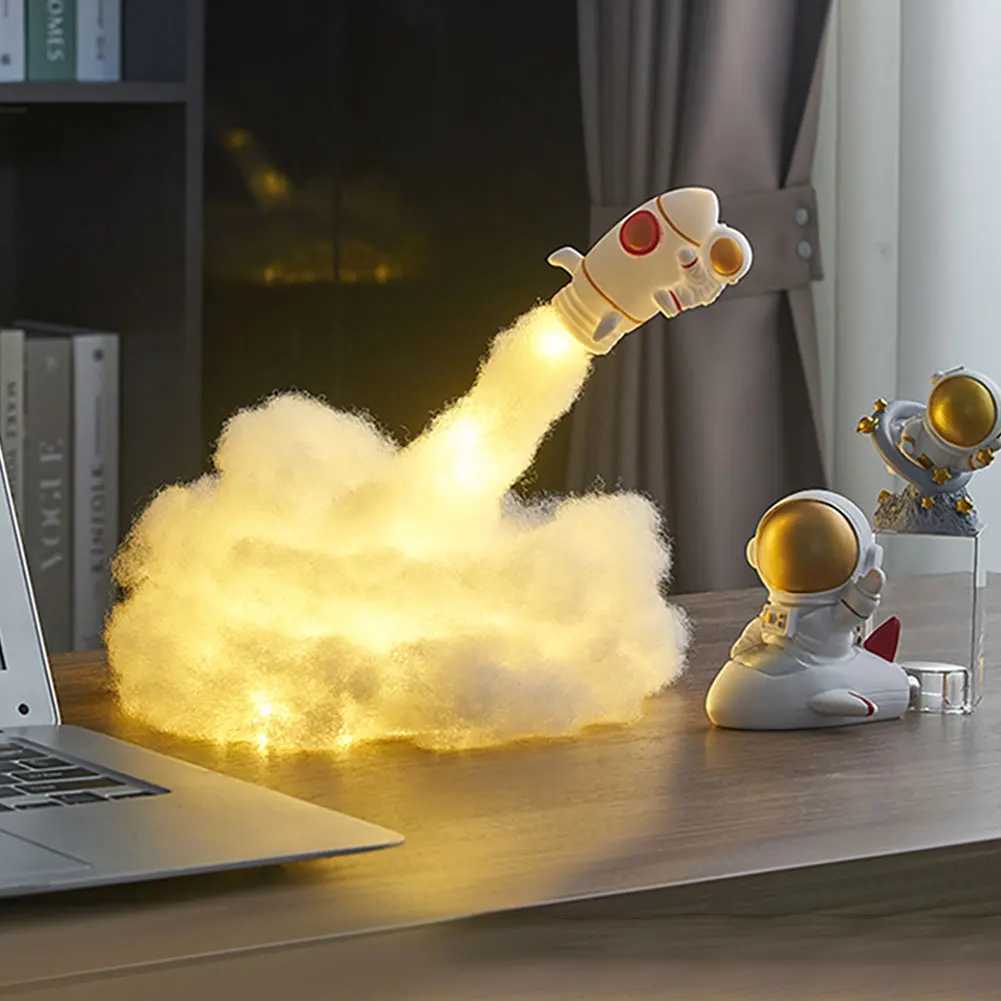 Creative Astronaut Night Light DIY Small Rocket Lamp Material Set 2M Space Themed LED Light String USB Charging Kids Home Decor XJ250725