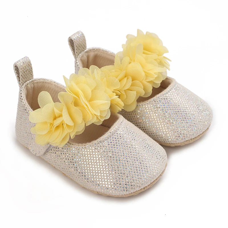 Baby Girl Flower Decoration First Soft Cotton Bottom AntiSlip Solid Color Princess Shoes Walking 018M 250725
