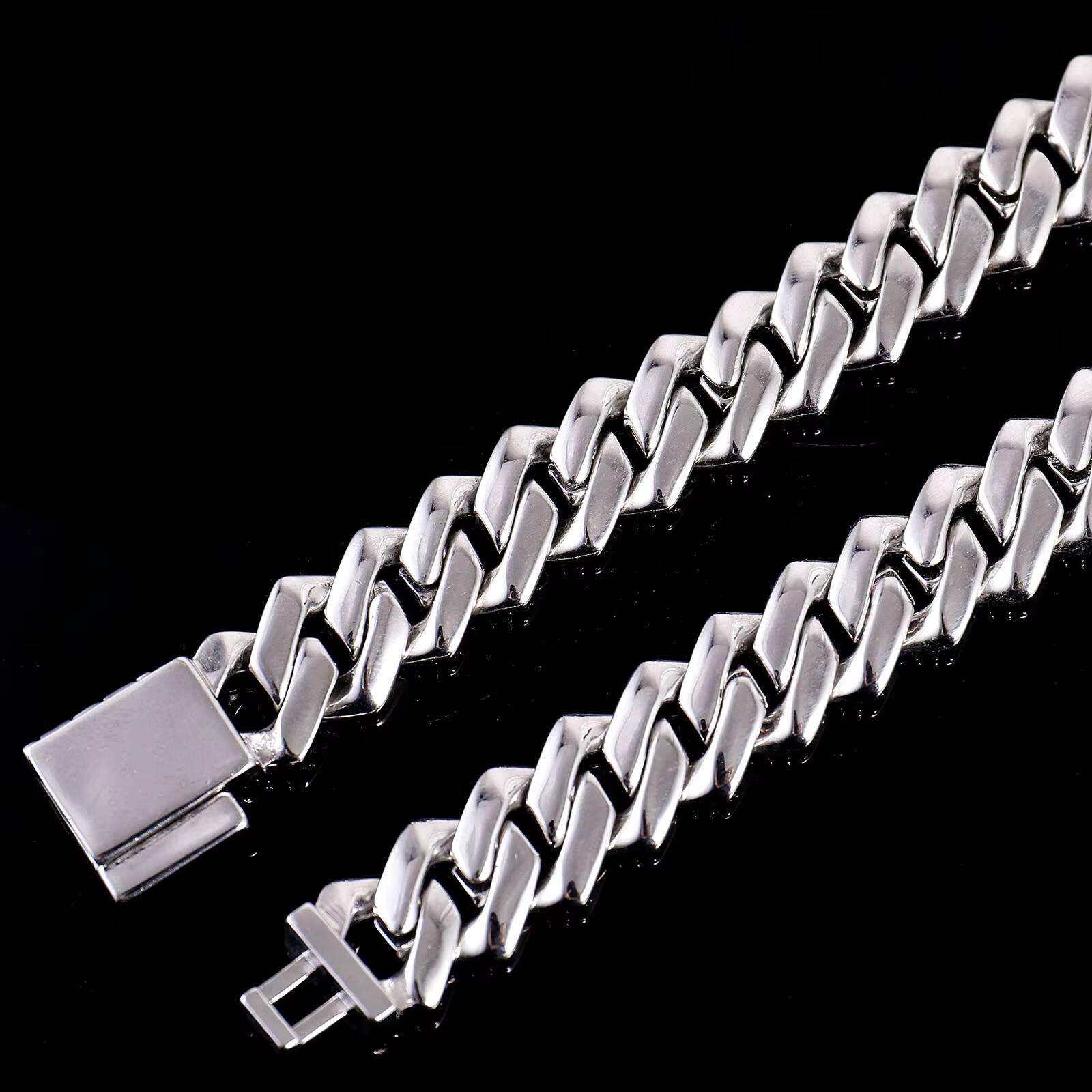 Hip Hop 10mm 12mm Ice Out Vvs1 Mossianite Cuban Link Chains 925 Sterling Silver Men Cuban Necklace Jewelry Men Hip Hop Bracelet