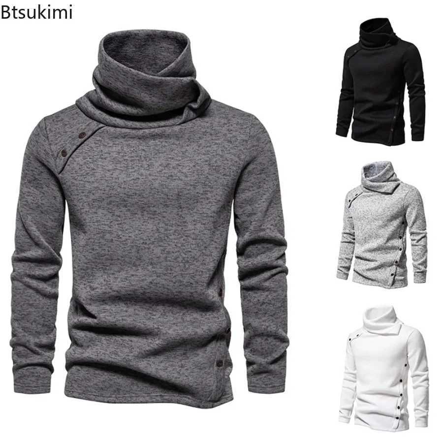 New 2025 Mens Thick Warm Sweaters Vintage Trend Knit Pullovers Man Turtleneck Sweater Soft Casual Knitwear Sweater for Men Tops Z250725