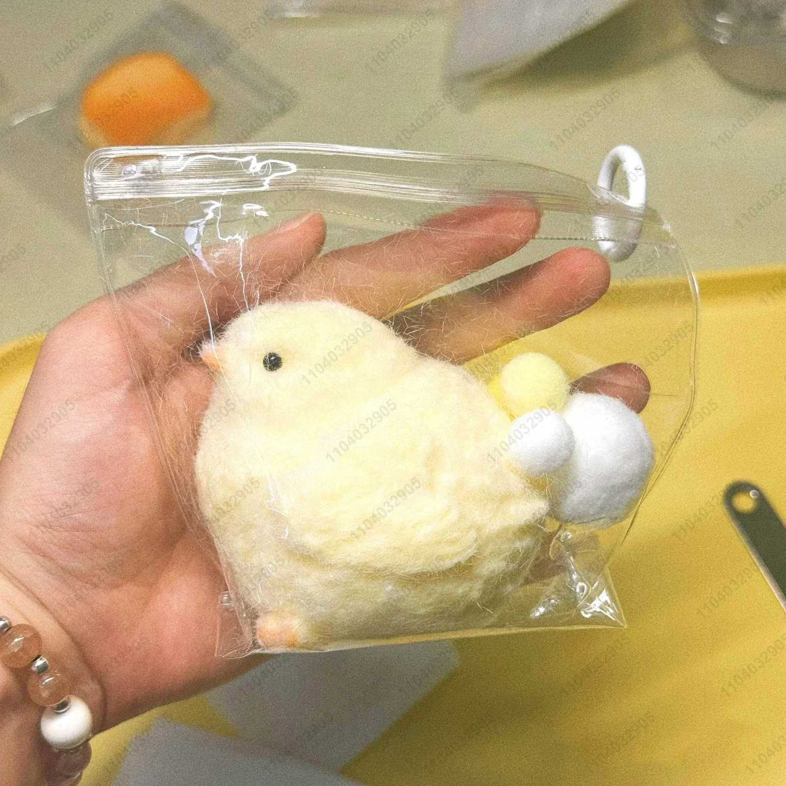 Handmade Yellow Big Chicken Plush Silicone Squishy Pinching Toys Cute Hen Chicks Taba Squeezing Toy Fuzzy Stress Relief y250725