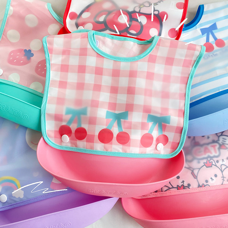 Waterproof Custom Baby Feeding Bib - Sleeveless Anti-Dirt Complementary Food Cover