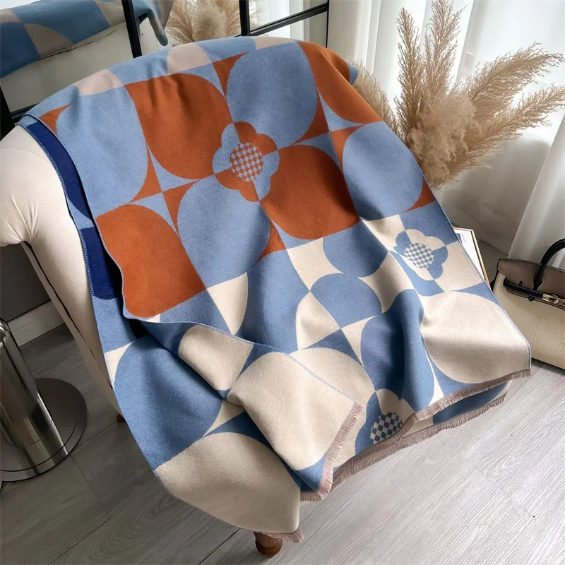 Cashmere Scarf for Women Thick Warm Winter Blanket Female Quality Shawl Wrap Scarf Poncho Echarpe Pashmina 250724