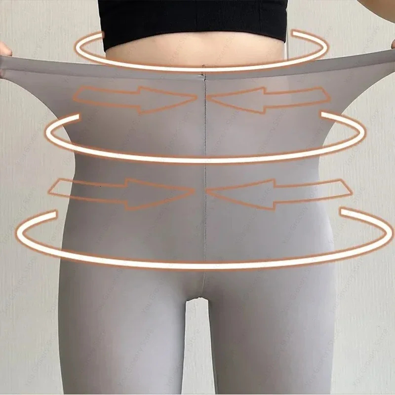 2025 Summer Ultrathin Female Sunscreen Outside Wear Thin Tight Shark Bottoming Leggings Pants Airconditioning Room Yoga 250725