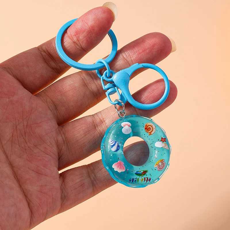 Aihua New Cute Keychain Funny 3D Swimming Rings Keychain For Women Kids Handbag Pendant DIY Summer Beach Vacation Jewelry Gifts R250725