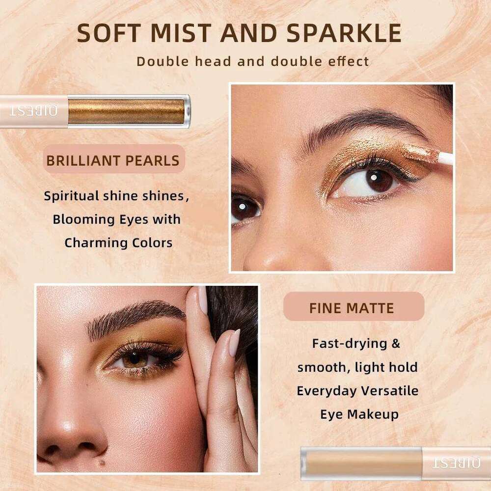 2 In 1 Pearly Matte Eyeshadow Cream Smooth Nude Eye Makeup Liquid Contour Shadow Stick Waterproof Shimmer High Light Pen