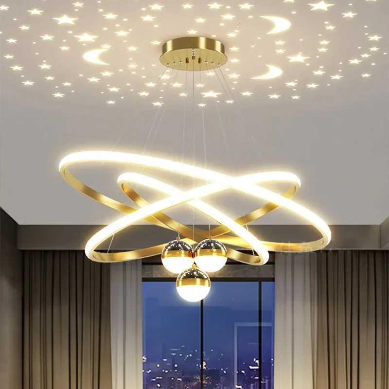 Creative Chandelier Living Dining Table Kitchen Hanging Led Light Star Sky Design Pendant Modest Ceiling Lamps for Room DimmableXJ250725