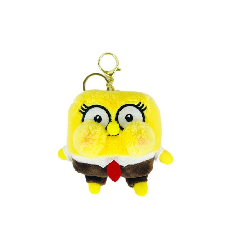 Cute Creative Dudu SpongeBob Patrick Star Plush Pendant Cartoon Keychain Doll Backpack Decoration 250726