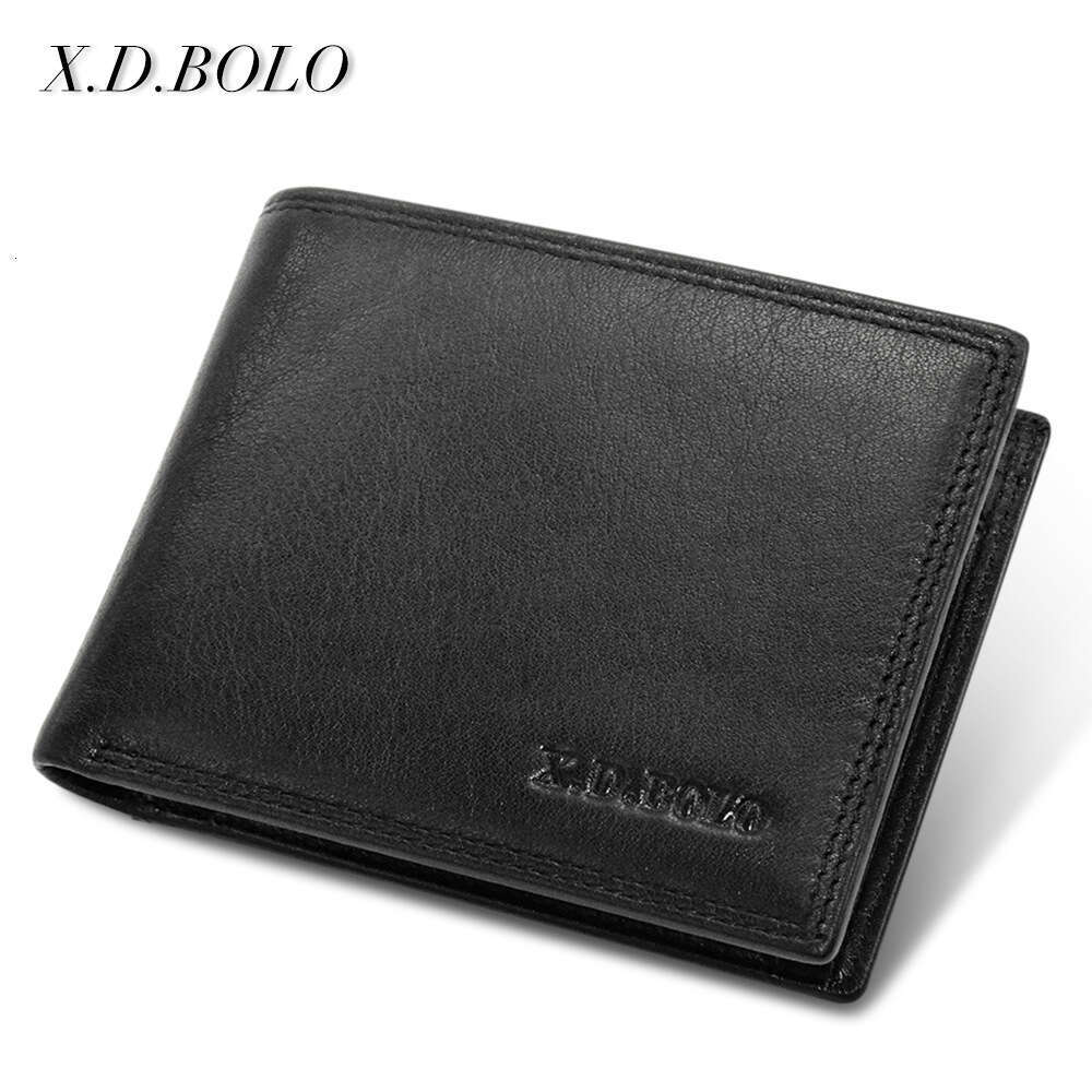 Cowhide Short Casual Men's Wallet Multi-Card Slot Coin Purse designer wallet B5 B5