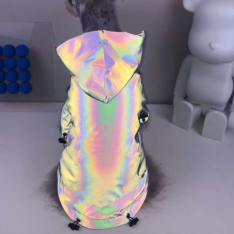Pet Clothing Dog Clothes New Pet Dog Jacket Reflective Breathable Raincoat Windproof Waterproof Two-Legged Hooded