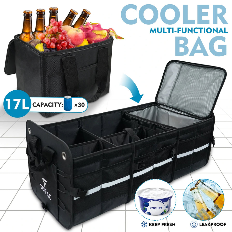 trunk storage box fully collapsed extra large for any size trunk extralarge foldable car boot organizer with full collapse design