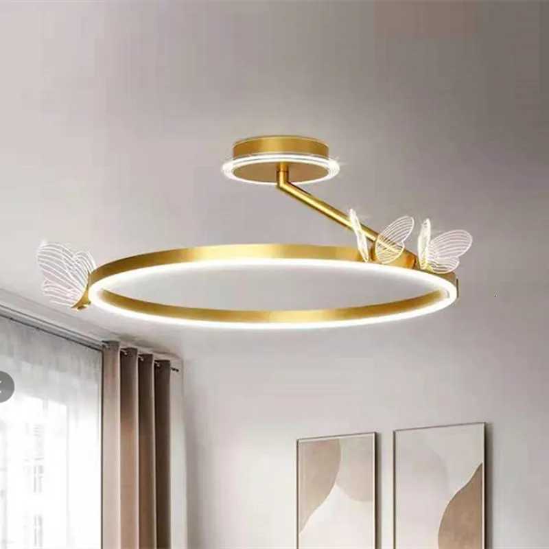 Nordic Butterfly Chandelier LED Luxury Chandelier Dining Room Bedroom Living Room Gold Loft Romantic Decoration Girls Room LightXJ250725