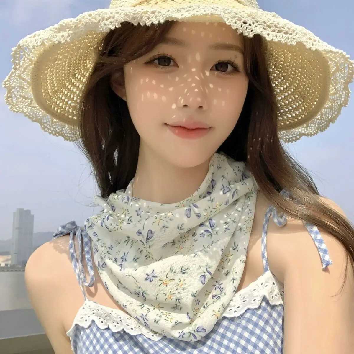 Summer Full Face Sunscreen Mask for Women Driving and Cycling UV Resistant Scarf Face Mask Neck Protector Neck Cover Z250725