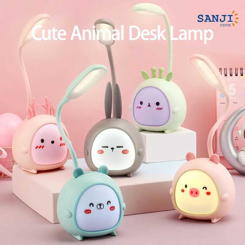 LED Cute Animal Small Table Lamp Adjustable Night Light Bedroom Bedside Lamp Eye Protection Reading Lamp Childrens Sleep Lamp XJ250725