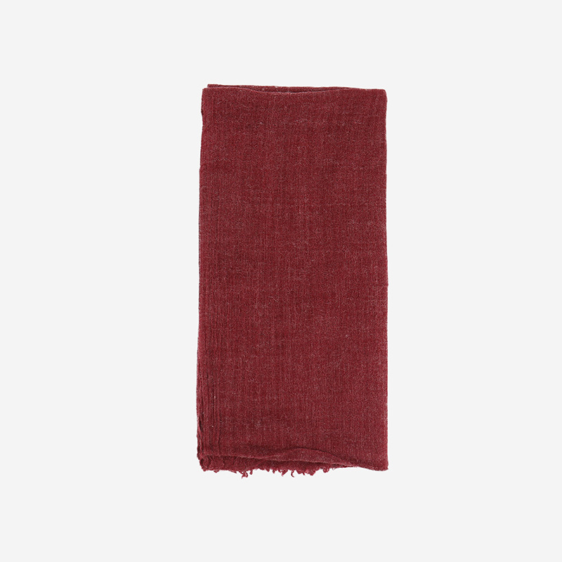 K1477 Cross-border cotton and linen scarf solid color shawl women's all-match warm foreign trade wool neck scarf