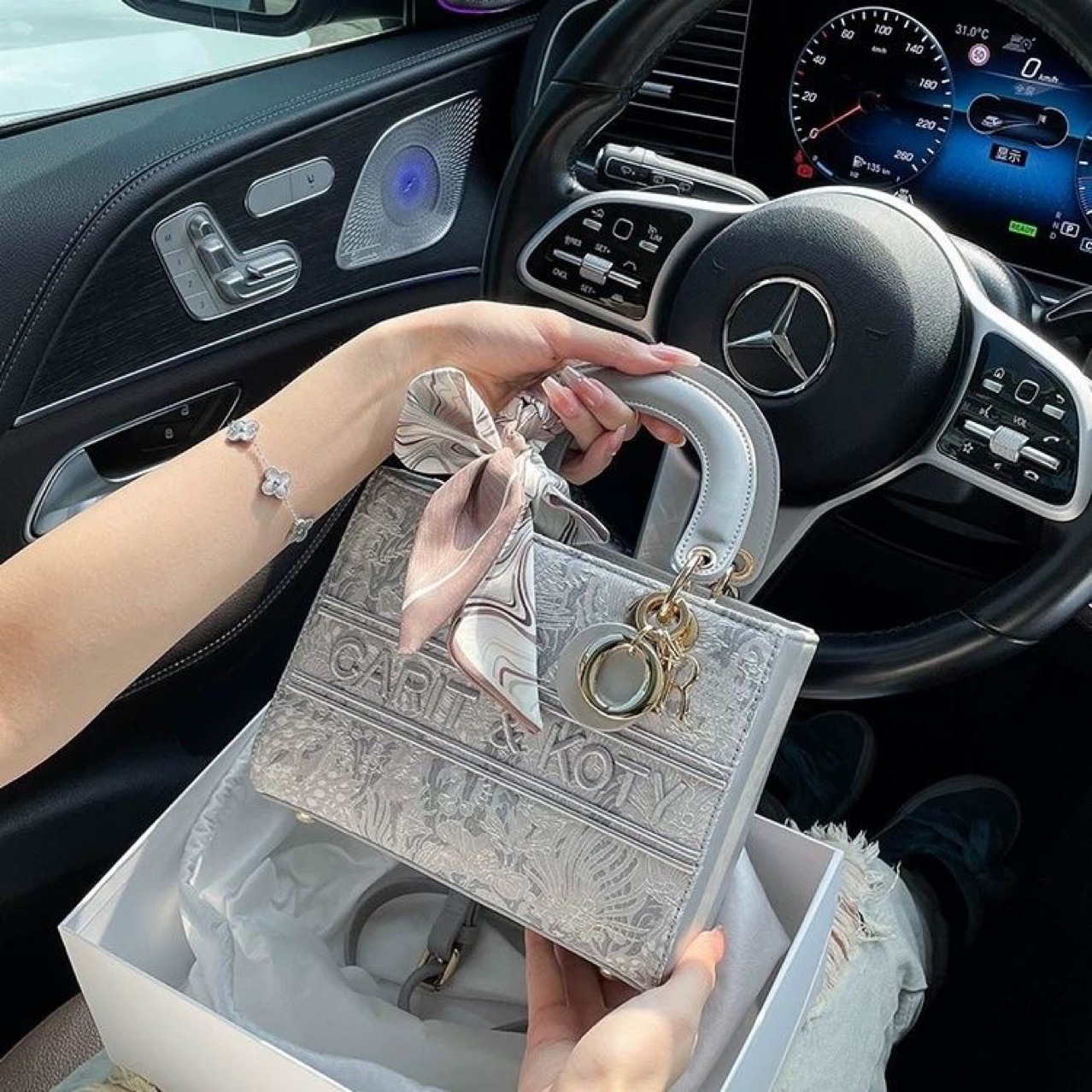 Designer Bag Luxury Bag Women's Bag Niche Light Luxury Embroidery Princess Diana Bag 2025 New Versatile High-end Handbag Crossbody
