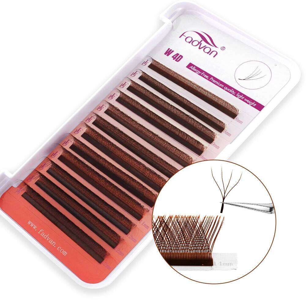 Fadvan Brown YY/3D/4D/5D Eyelash Extensions Premade Fan Comfortable Faux Mink Volume Lashes X250725