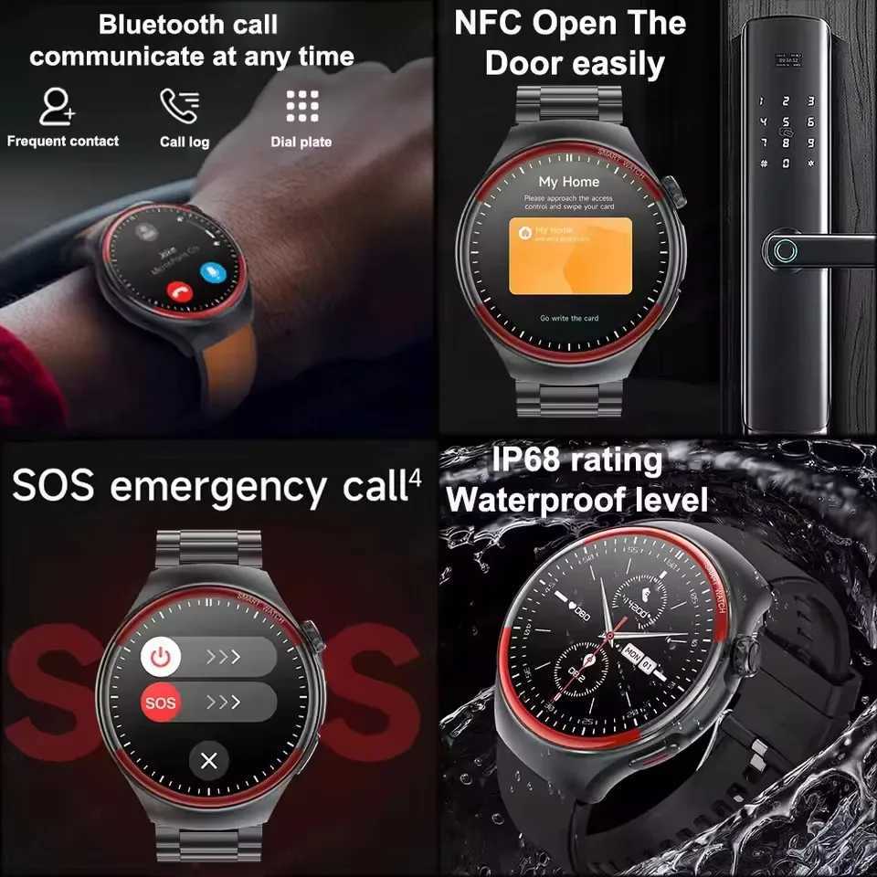 2025 New High-end Laser Detection Smart Watch Men Precise Blood Pressure Rate HRV BT Call NFC For HUAWEI Health Watches X250726