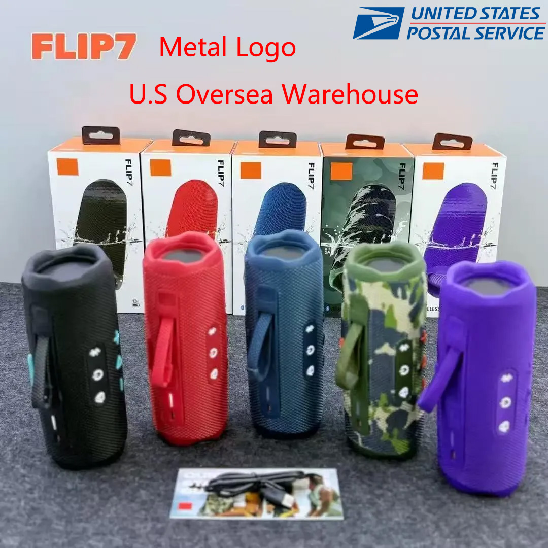 New Flip 7 Portable BT Wireless Mini Speakers Outdoor Sport Waterproof Speakers with Powerful Sound and Deep Bass