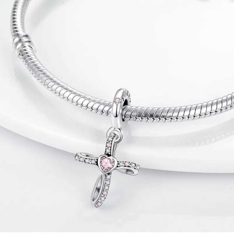 Fashion 925 Silver Color Trunk Heart She Bow Pink Charms Beads Fit Pandach 925 Original Bracelets Fine DIY Birthday Jewelry XJ250726
