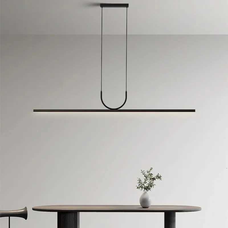 Nordic Minimalist LED Ceiling Chandelier for Dining Living Room Table Kitchen Island Simple Pendant Lamp Indoor Lighting Fixture XJ250725