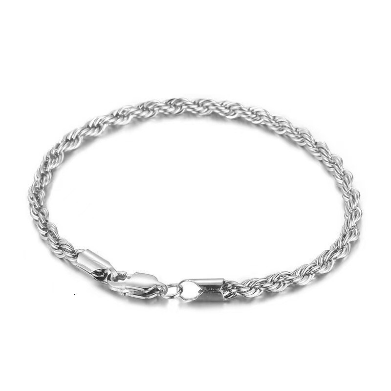 Titanium Jewelry Gold Two-tone Braided Chain Unisex Stainless Steel Bracelet Hand Accessory ddmythur
