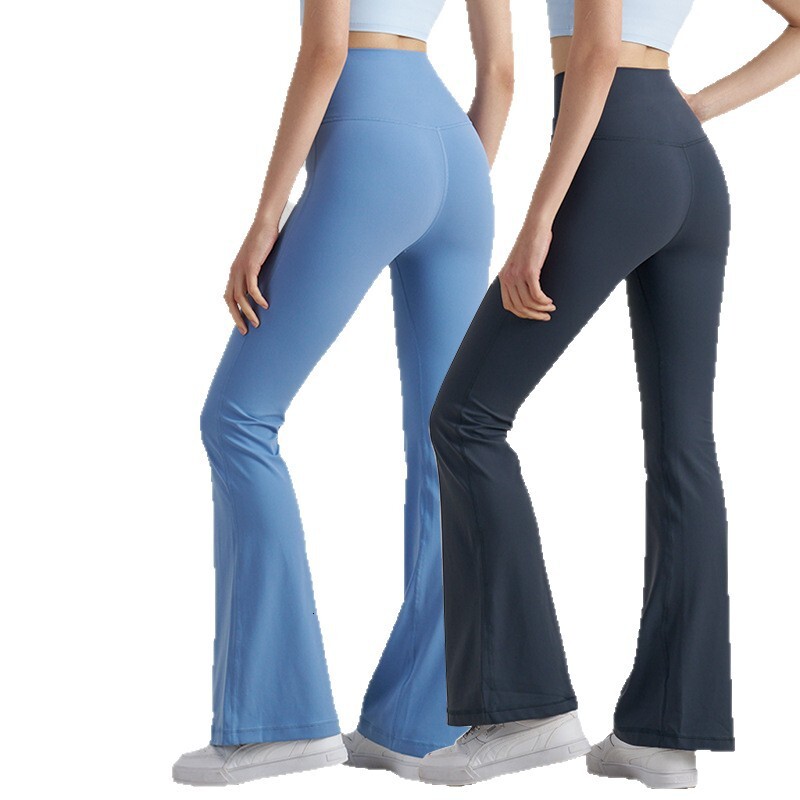 NF Lycra Size No T Flare Women High Waist Hip Lift Naked Feel Wear Fitness Slightly Flared Yoga Pants