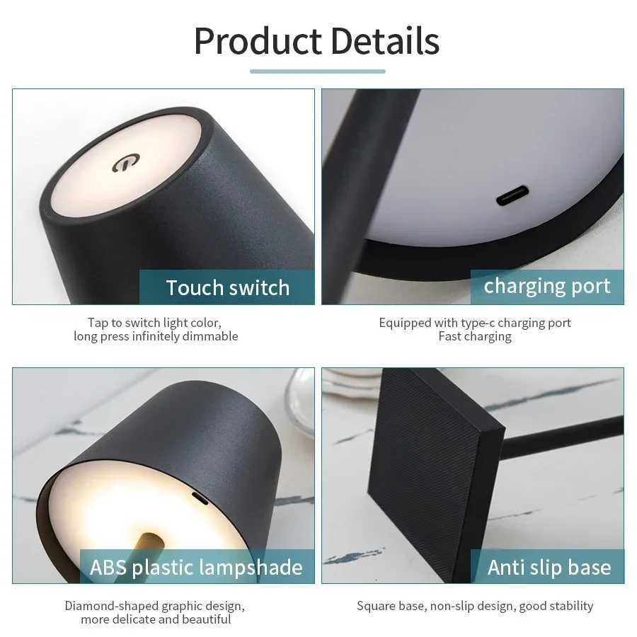 3 Color LED Touch Sensor Table Lamp Desktop Night Light Bedside Creative Ambient Light LED Desk Lamp Bar Outdoor Decor Light XJ250725