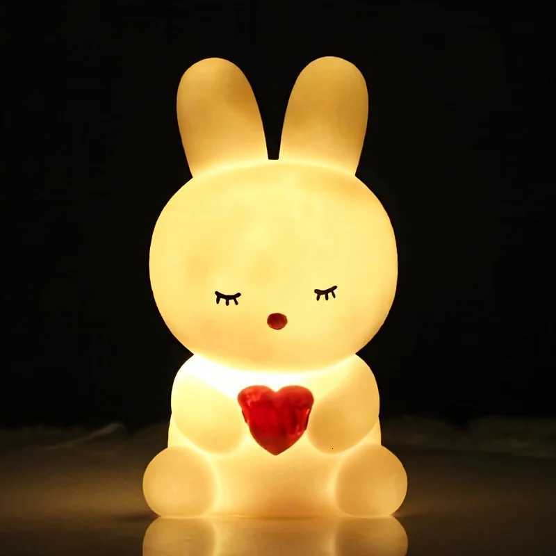 1PC Cute Cartoon Rabbit Light Girl LED Night Light Bedroom Living Room Light Rabbit Decorative Lamp Gift Light Bunny Gift XJ250725