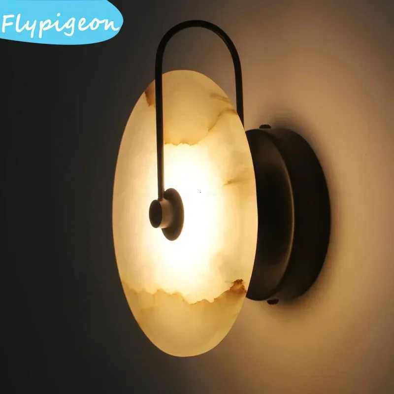 Nordic Marble Wall Lamp Modern LED Dimmable Wall Light for Tea Room Bedroom Restaurant Living Room Lighting Fixtures Decor Lamp XJ250725