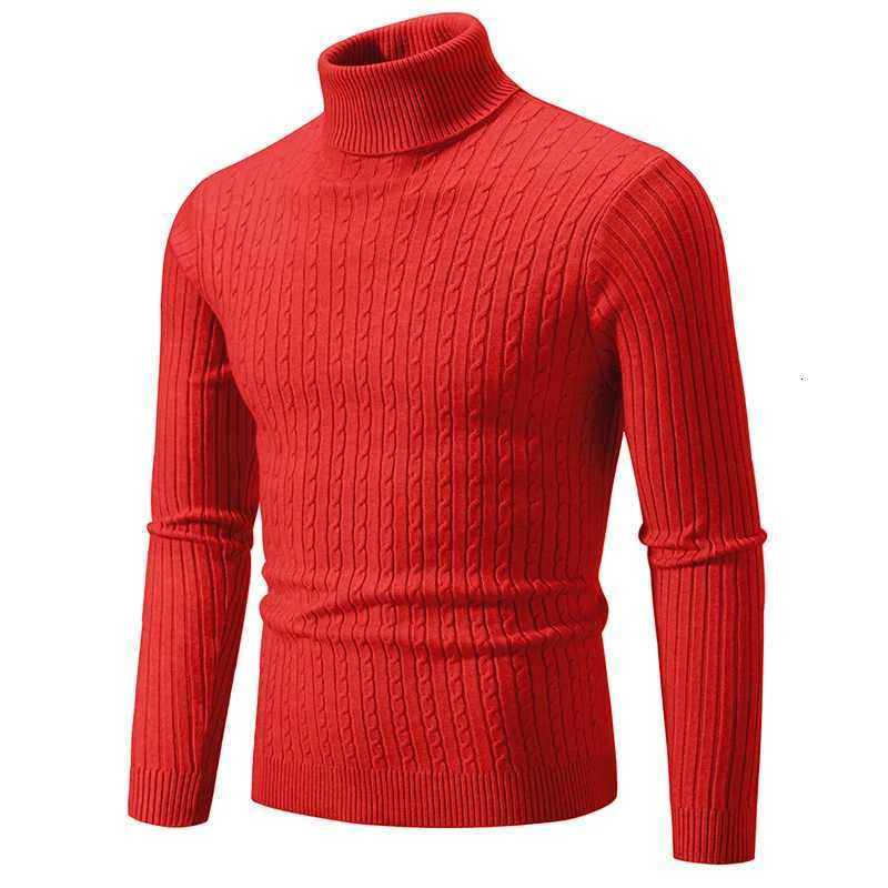 Autumn Winter Mens Turtleneck Sweater Mens Knitting Pullovers Rollneck Knitted Sweater Warm Men Jumper Slim Fit Casual Sweater Z250725
